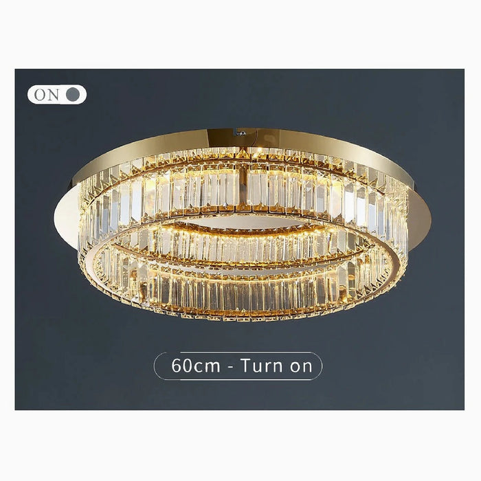 MIRODEMI® Adrara | Stunning Gold Led Crystal Ceiling Chandelier on