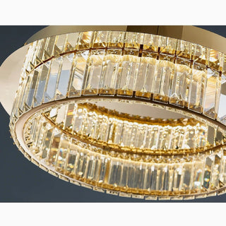 MIRODEMI® Adrara | Stunning Gold Led Crystal Ceiling Chandelier lamp