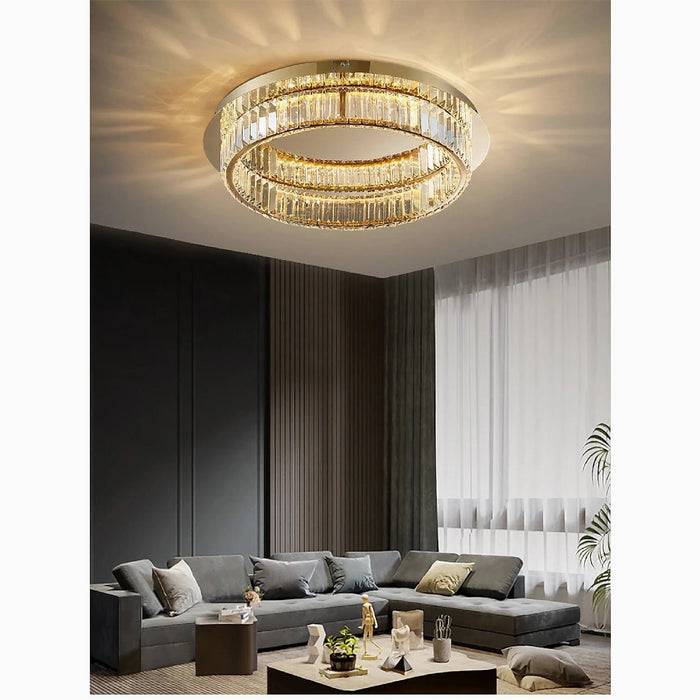 MIRODEMI® Adrara | Stunning Gold Crystal Ceiling Chandelier