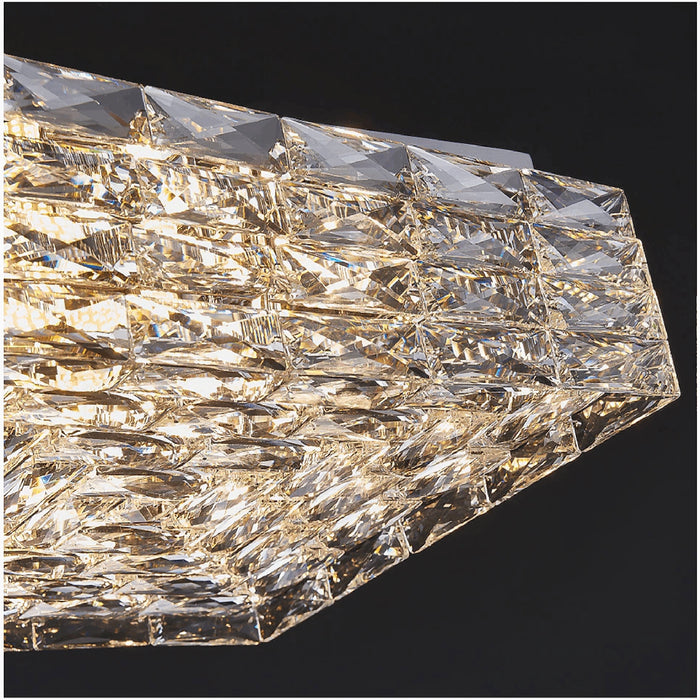 MIRODEMI® Affile | Chrome square crystal ceiling lamp