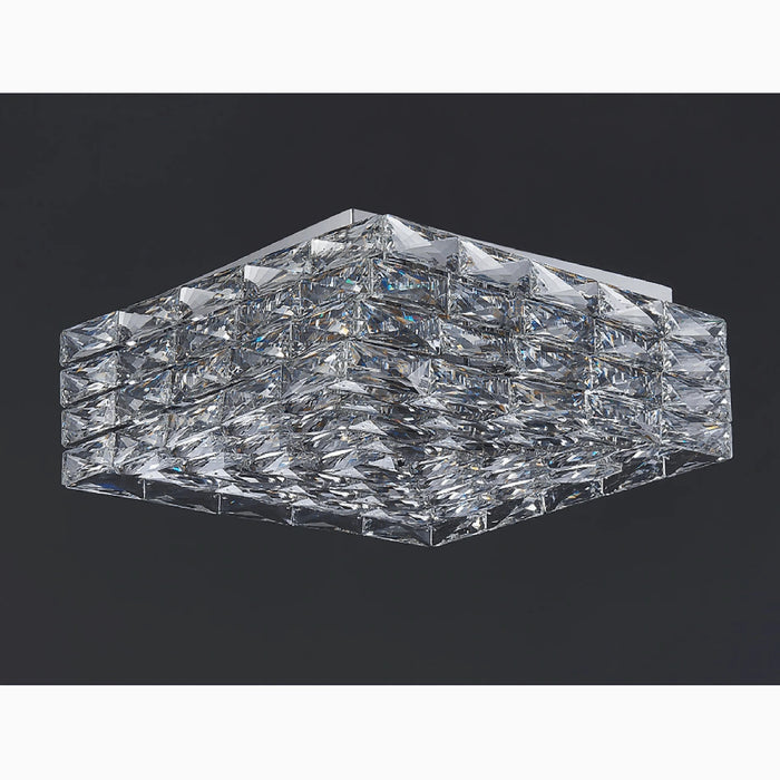 MIRODEMI® Affile | Chrome square crystal chandelier