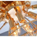 MIRODEMI® Afragola | Contemporary golden crystal ceiling chandelier