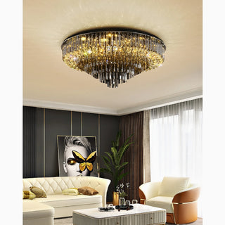 MIRODEMI® Africo | Round Modern Black Crystal light