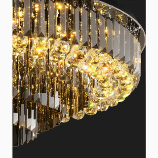 MIRODEMI® Africo | Round Black Crystal Chandelier