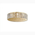 MIRODEMI® Agazzano | Round gold crystal ceiling chandelier