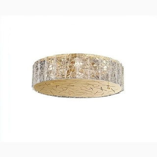 MIRODEMI® Agazzano | Round gold crystal ceiling chandelier