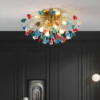 MIRODEMI® Aggius | Colorful Crystal Ceiling Chandelier