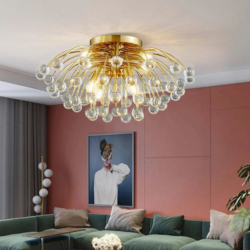 MIRODEMI® Aggius |  Crystal Led Round Ceiling Chandelier