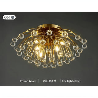 MIRODEMI® Aggius | Colorful Crystal Led Round Ceiling Chandelier light