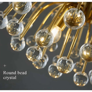 MIRODEMI® Aggius | Colorful Crystal Led Ceiling Chandelier round