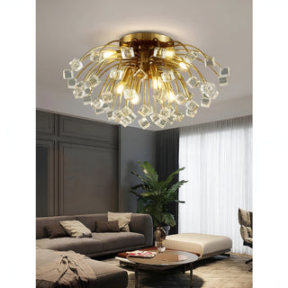 MIRODEMI® Aggius | Colorful Crystal Led Round Ceiling Chandelier