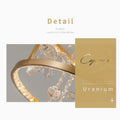 MIRODEMI® Agliano Terme | Copper Modern Crystal Led Hanging Chandelier detail