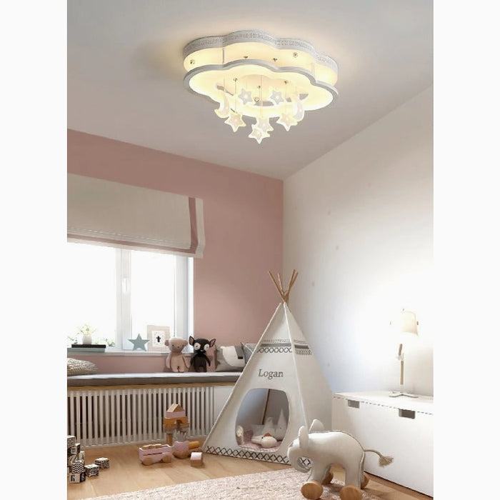  child's room with the whimsical and enchanting Kids Room LED Star-Shaped Ceiling Lighting.
