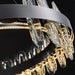 MIRODEMI® Agna | Creative Rectangle Hanging Crystal LED Chandelier for Living Room in Details