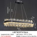 MIRODEMI® Agna | Creative Rectangle Hanging Crystal LED Chandelier for Dining Room