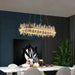 MIRODEMI® Agna | Creative Rectangle Hanging Crystal LED Chandelier for Living Room