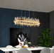 MIRODEMI® Agna | Creative Rectangle Hanging Crystal LED Chandelier for Living Room