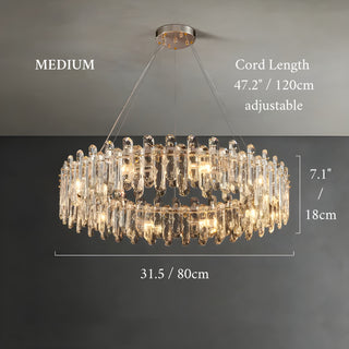 MIRODEMI Agnadello | Luxury Creative Сrystal Ring Ceiling LED Chandelier for Dining Room