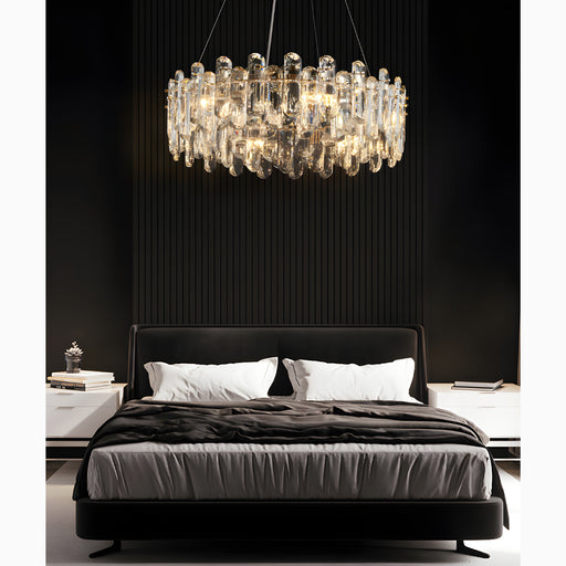 MIRODEMI Agnadello | Luxury Creative Сrystal Ring Ceiling LED Chandelier for Dining Room