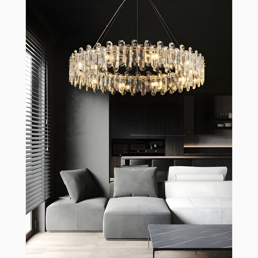 MIRODEMI® Agnadello | Luxury Creative Сrystal Ring Ceiling LED Chandelier for Bedroom