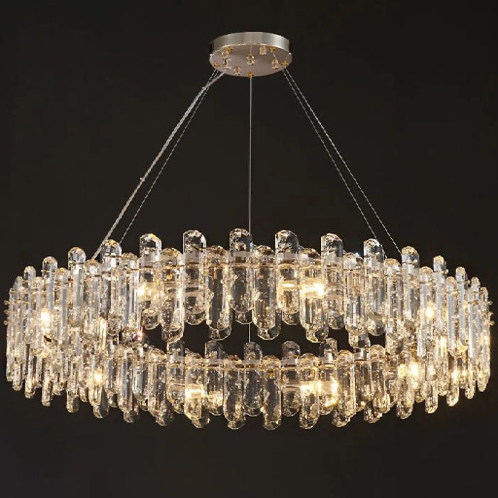 MIRODEMI® Agnadello | Classy Creative Сrystal Ring Ceiling LED Chandelier for Bedroom