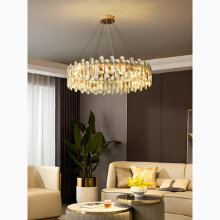 MIRODEMI Agnadello | Luxury Creative Сrystal Ring Ceiling LED Chandelier for Dining Room