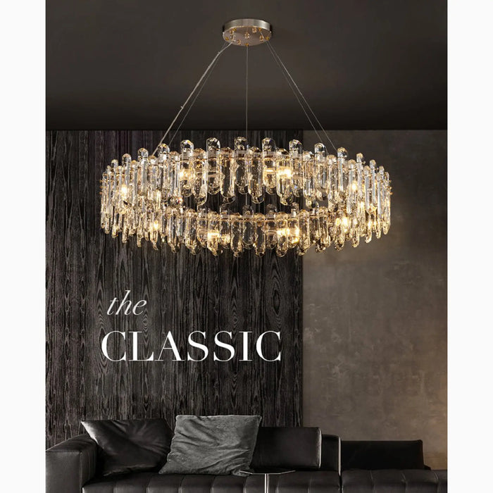 MIRODEMI® Agnadello | Gorgeous Creative Сrystal Ring Ceiling LED Chandelier for Bedroom