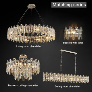 MIRODEMI® Agnana Calabra | Elite Creative Rectangle Сrystal Ceiling LED Chandelier for Living Room