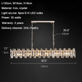 MIRODEMI® Agnana Calabra | Creative Rectangle Сrystal Ceiling LED Chandelier for Bedroom