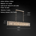 MIRODEMI® Agnana Calabra | Pretty Creative Rectangle Сrystal Ceiling LED Chandelier for Living Room
