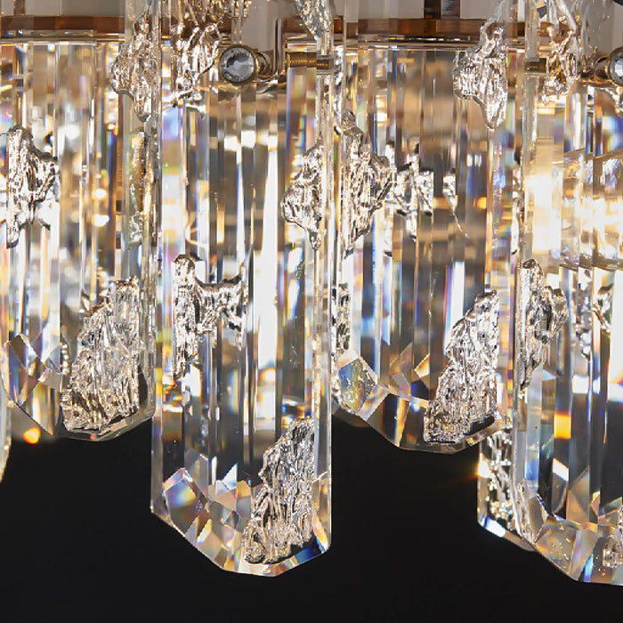 MIRODEMI® Agnana Calabra | Creative Rectangle Сrystal Ceiling LED Chandelier for House