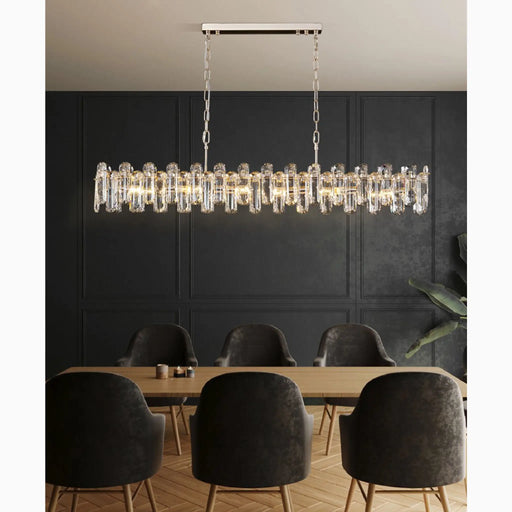MIRODEMI® Agnana Calabra | Creative Rectangle Сrystal Ceiling LED Chandelier for Living Room