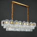 MIRODEMI® Agnone | Gorgeous Creative Rectangle Crystal LED Chandelier for Dining Room