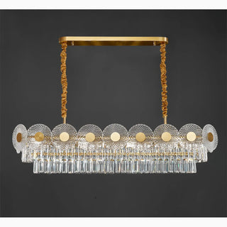 MIRODEMI® Agnone | Luxury Creative Rectangle Crystal LED Chandelier for Dining Room