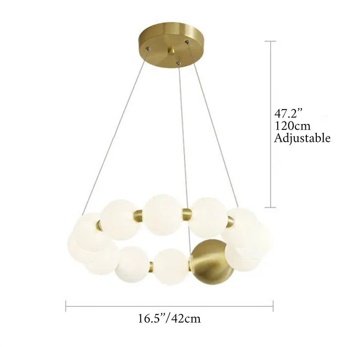 MIRODEMI® Agosta | Luxury Small Round White Pearl Chandelier
