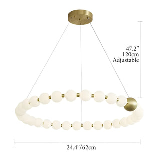 MIRODEMI Agosta | Luxury Medium Round White Pearl Chandelier