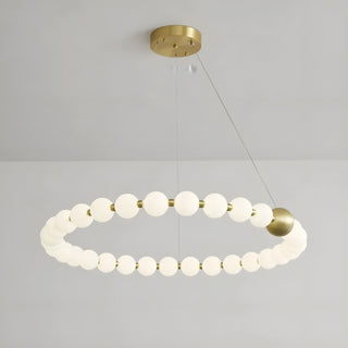 MIRODEMI Agosta | Luxury Large Round White Pearl Light Fixture