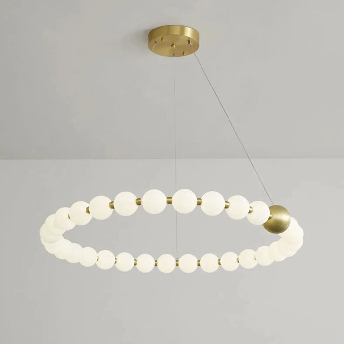 MIRODEMI® Agosta | Luxury Large Round White Pearl Light Fixture