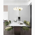 MIRODEMI® Agosta | Luxury Large Round White Pearl Chandelier for Dining Area