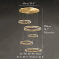 MIRODEMI® Agrate Conturbia | Designer Cascading Crystal Pendant Chandelier for Living Room Glamour
