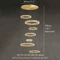 MIRODEMI® Agrate Conturbia | Crystal Rings Pendant for Timeless Living Room Lighting