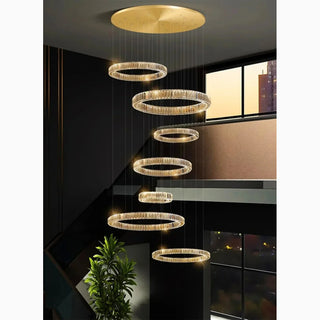 MIRODEMI® Agrate Conturbia | Beautiful Crystal Ring Chandelier for Luxurious Living Room Decor