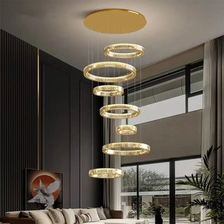 MIRODEMI® Agrate Conturbia | Opulent Cascading Crystal Chandelier for Living Room Elegance