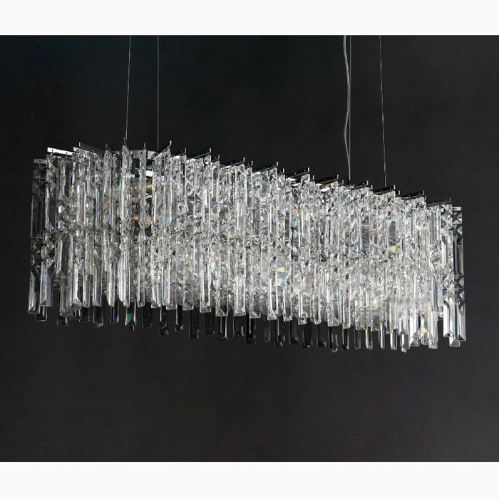 MIRODEMI® Agrigento | Modern Chrome Crystal LED Chandelier For Cozy Home