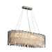 MIRODEMI® Agrigento | Beautiful Modern Chrome Crystal LED Chandelier For Dining Room