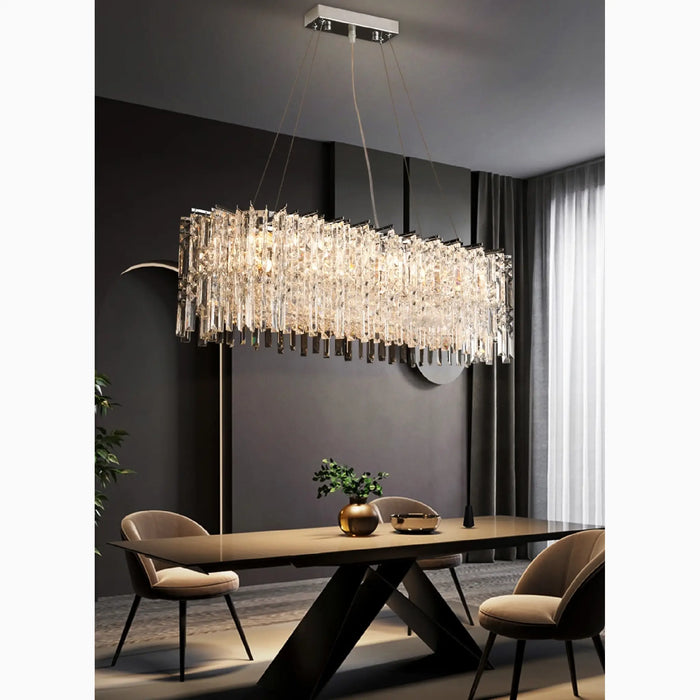 MIRODEMI® Agrigento | Modern Chrome Crystal LED Chandelier For Home