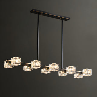 MIRODEMI Agugliano | Lovely Modern Copper Crystal LED Chandelier For Dining Room