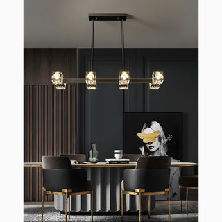 MIRODEMI Agugliano | Modern Copper Crystal LED Chandelier For Dining Room