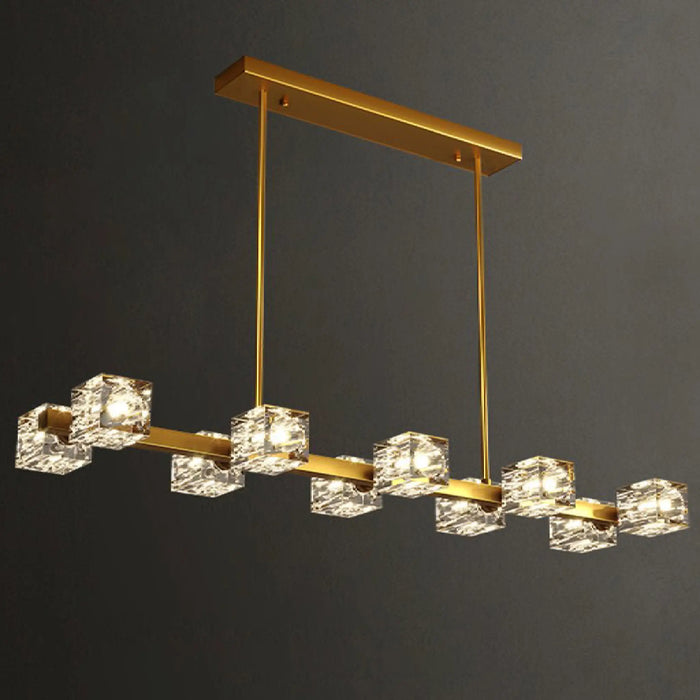 MIRODEMI® Agugliano | Elite Modern Copper Crystal LED Chandelier For Dining Room