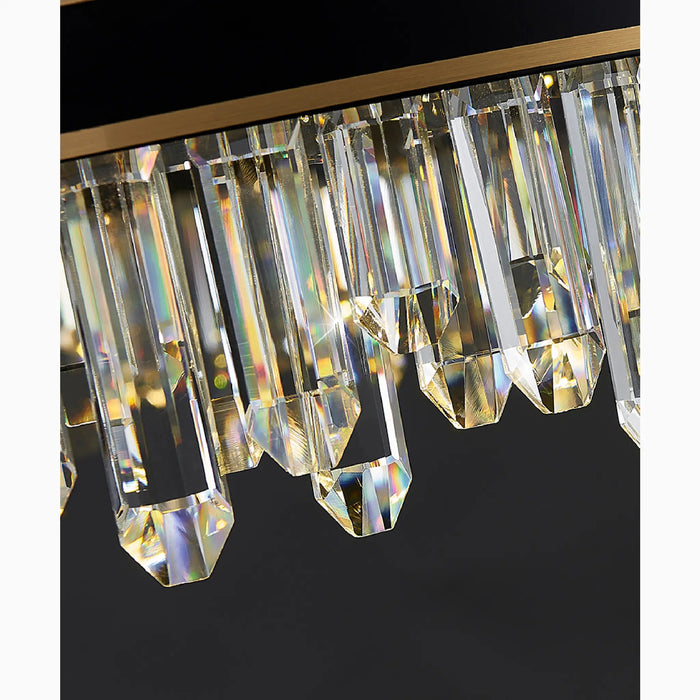 MIRODEMI® Agugliaro | Classy Modern Oval LED Crystal Chandelier for Living Room